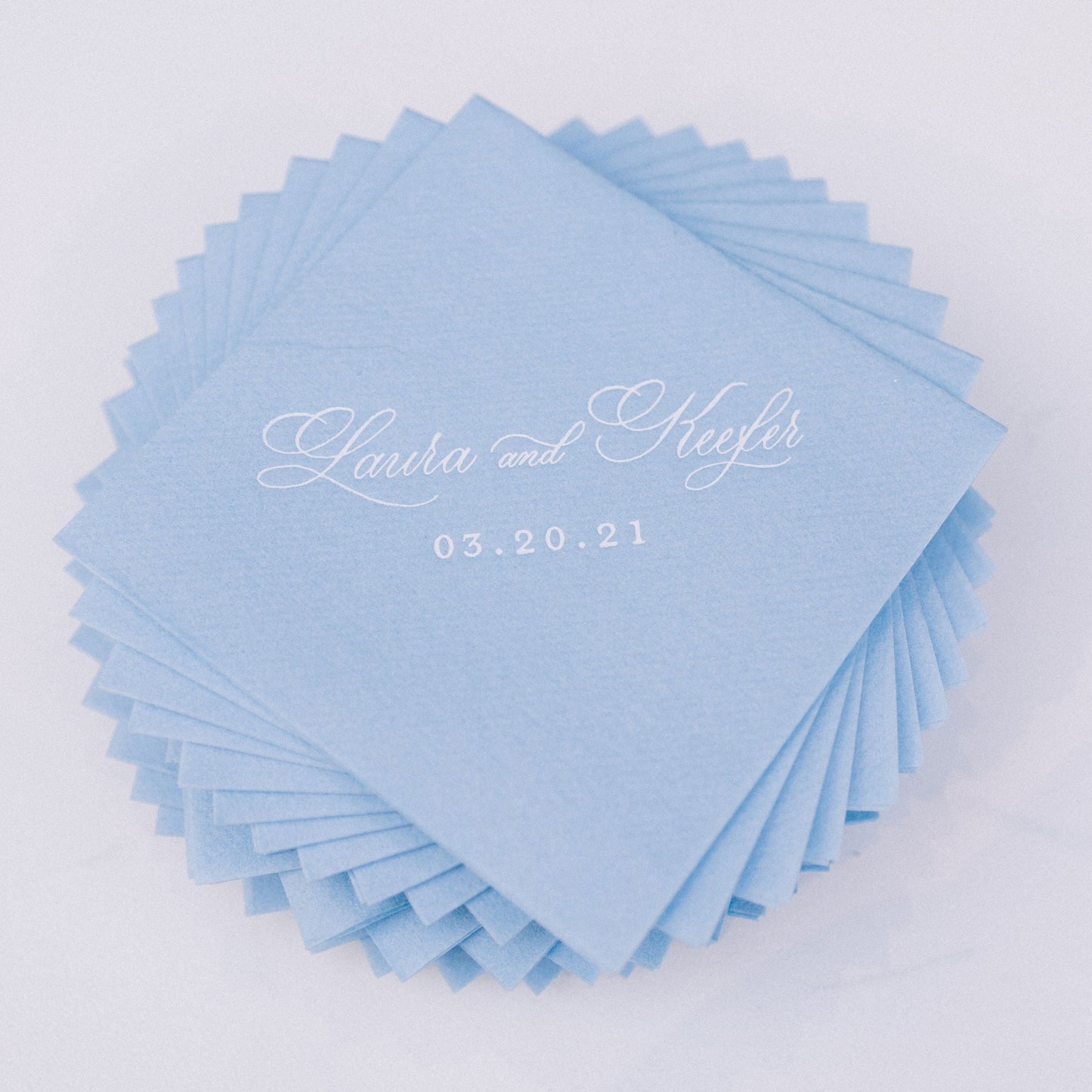 personalized wedding beverage napkins