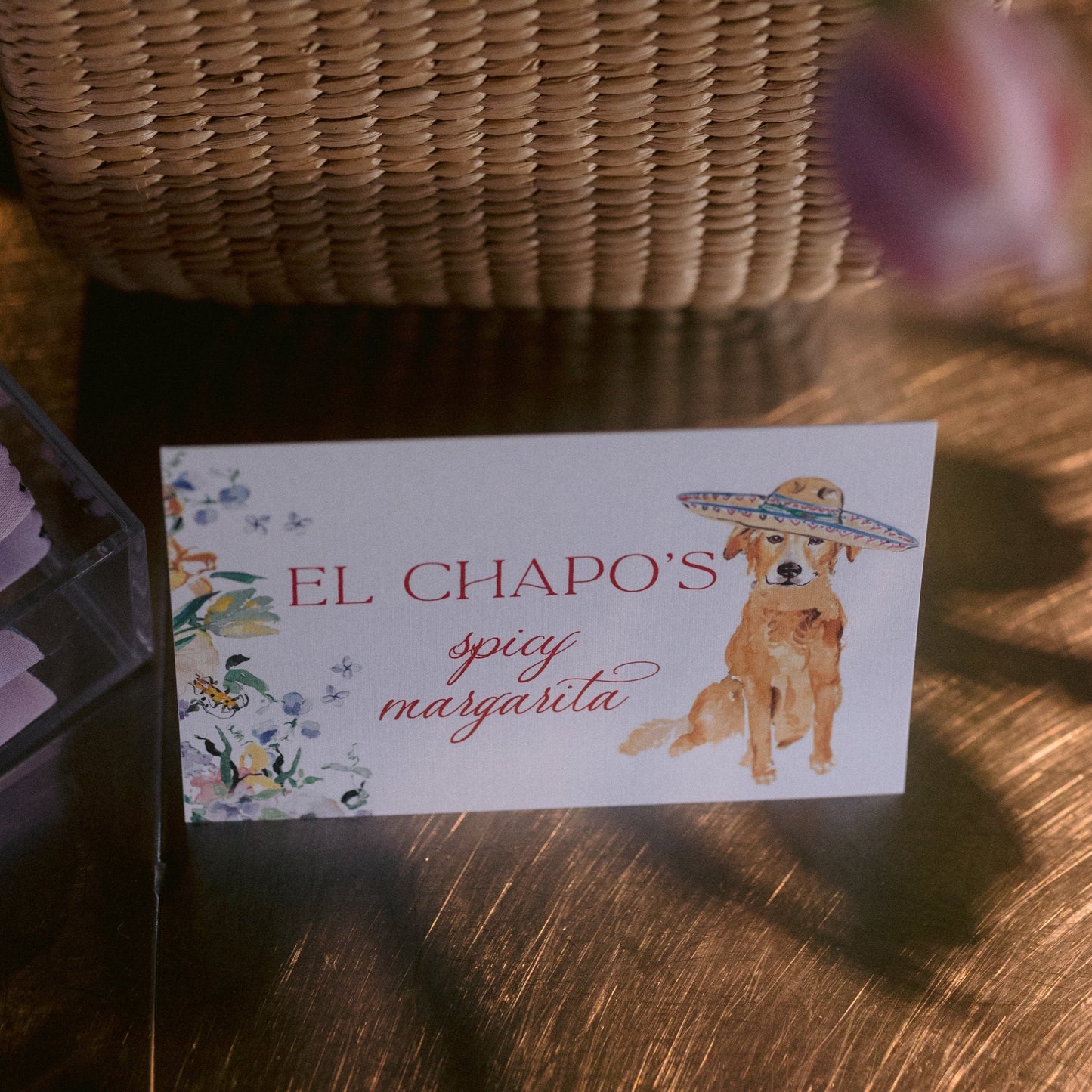 Dog personalized signature cocktail signage