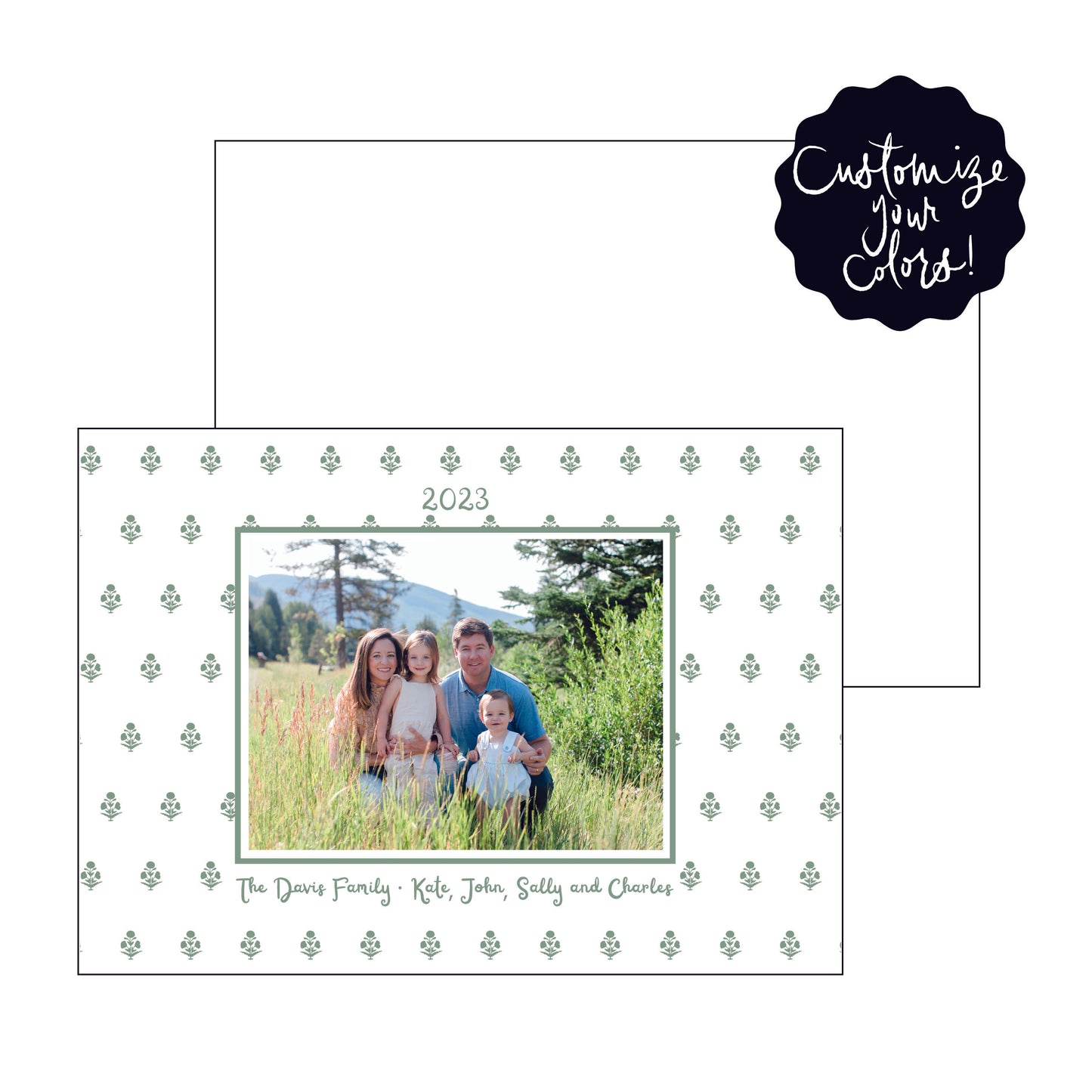 dahlia | holiday card | letterpress