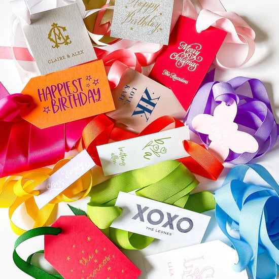 Variety of personalized gift tags