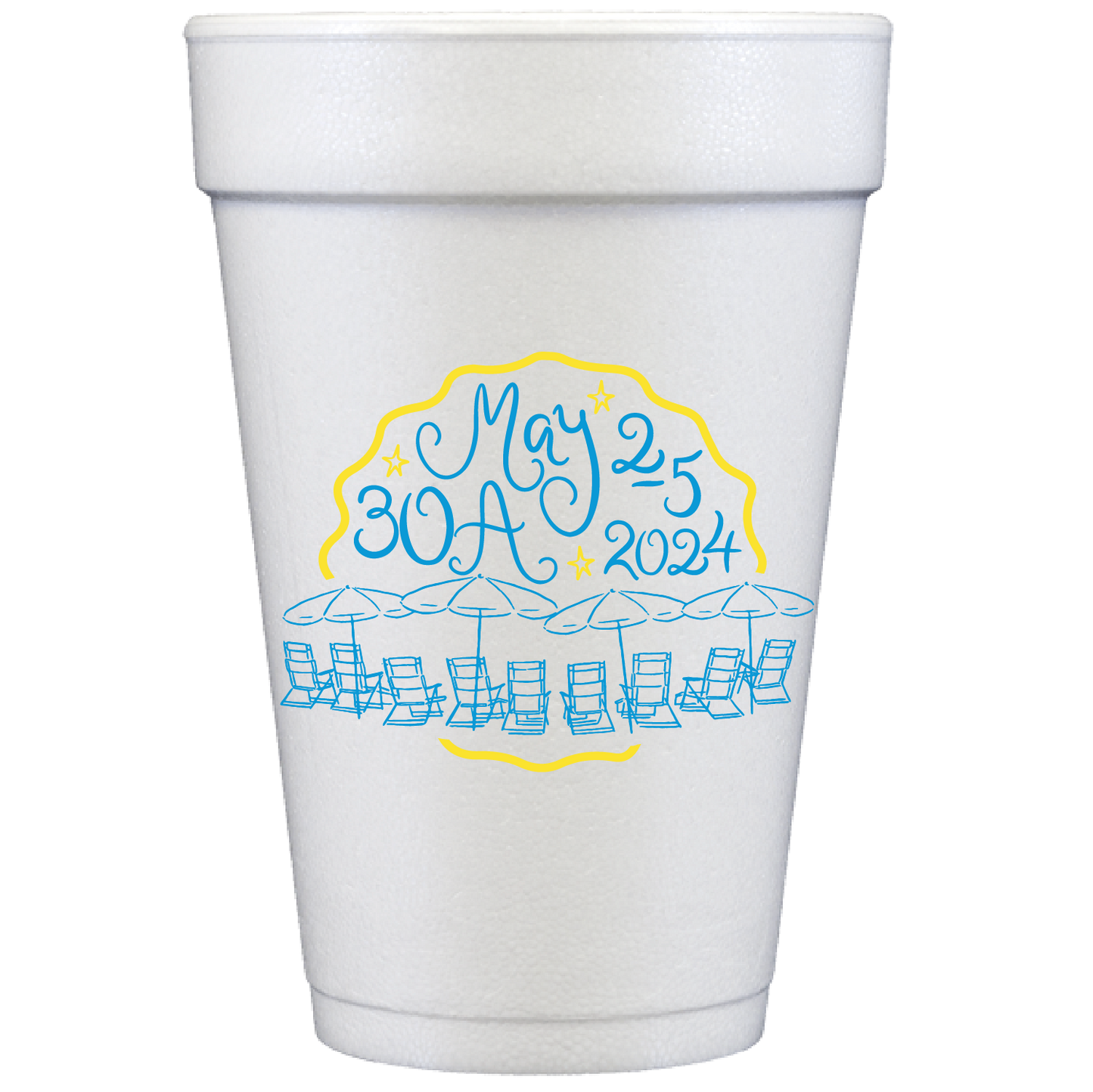 beach friends | styrofoam cups