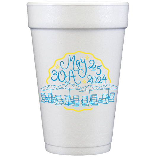 beach friends | styrofoam cups