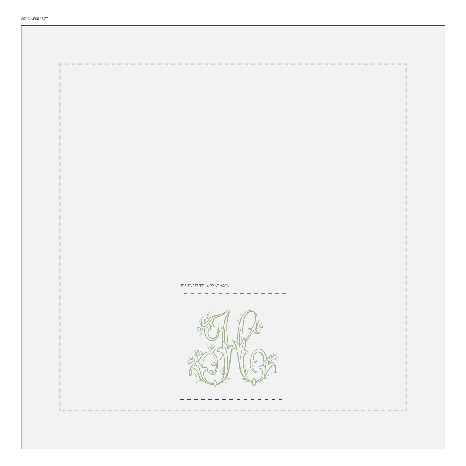 embroidered hemstitch dinner napkins | custom design