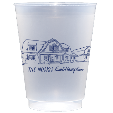 Personalized house sketch | Frosted Flex Cup