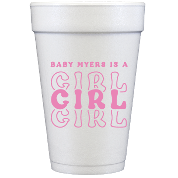 It's A Girl Cups