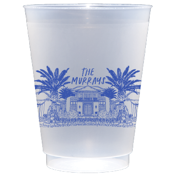 Personalized house sketch | Frosted Flex Cup