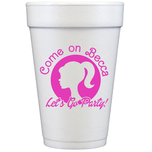 barbie party | styrofoam cups