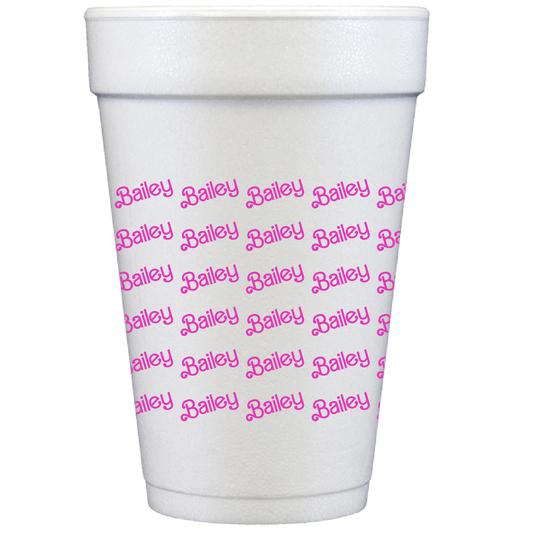 barbie pattern | styrofoam cups