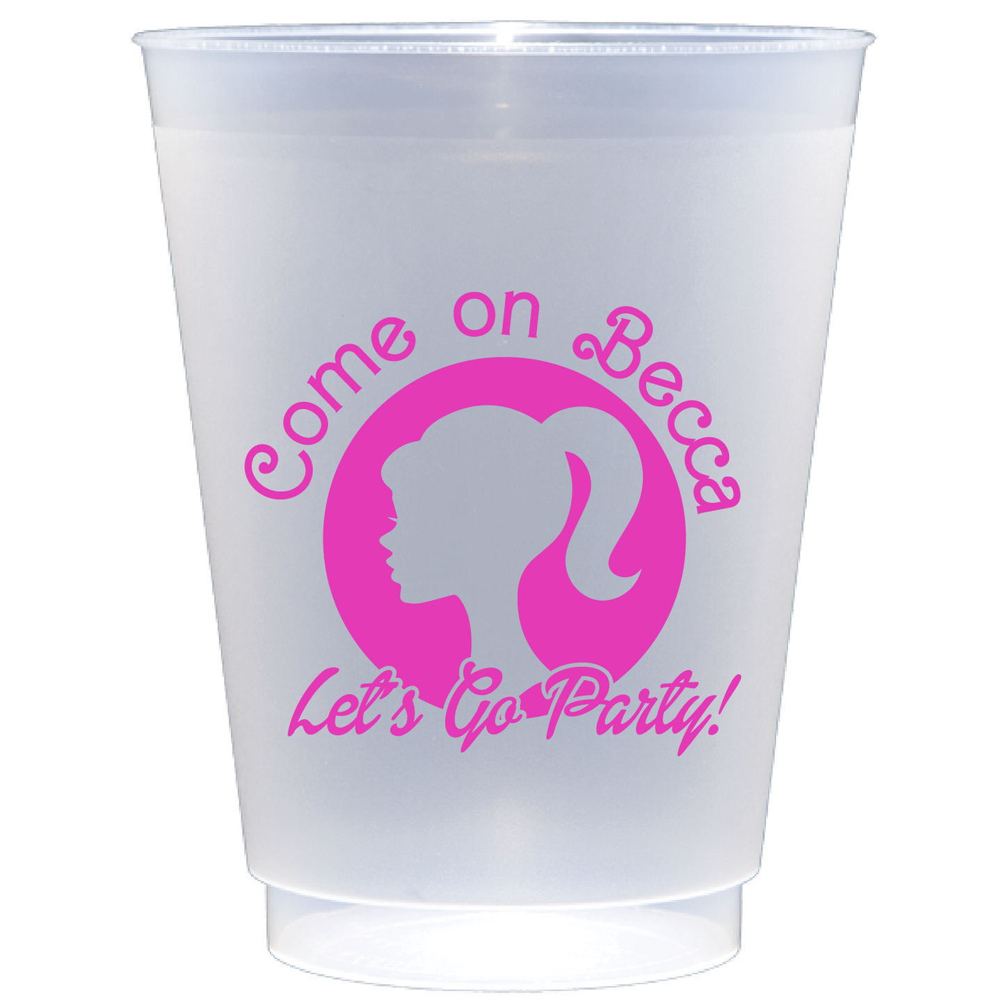 Personalized Barbie party | Frosted Flex Cup