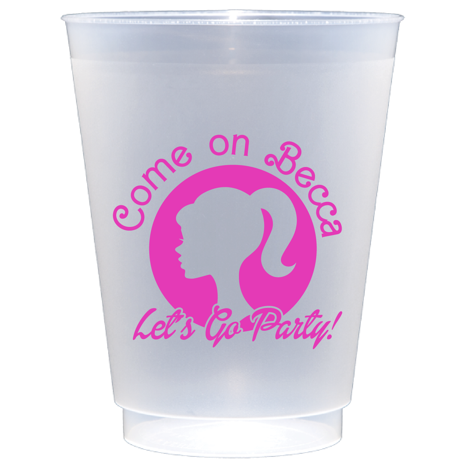Personalized Barbie party | Frosted Flex Cup