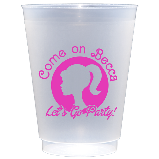 Personalized Barbie party | Frosted Flex Cup