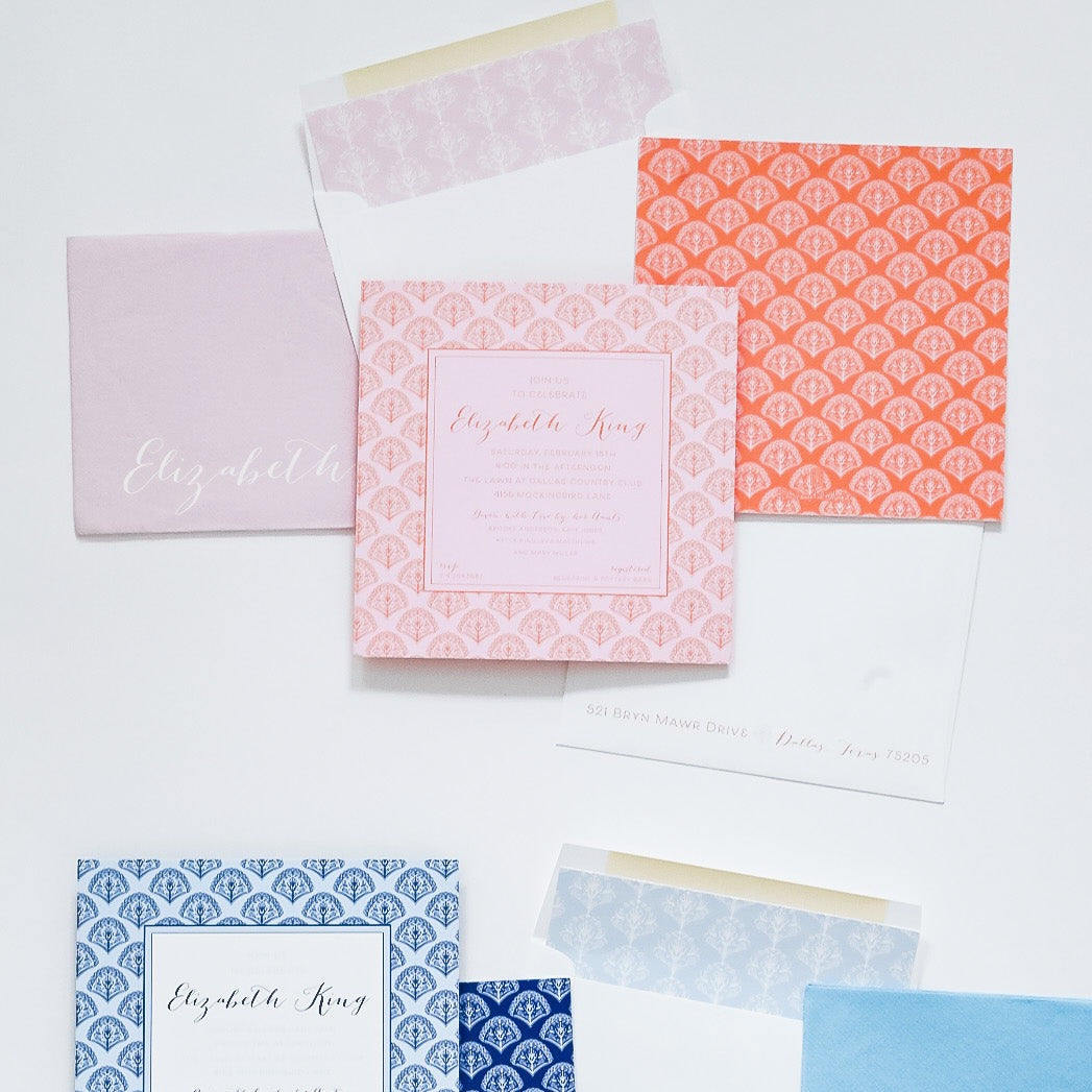 blockprint coral | invitation