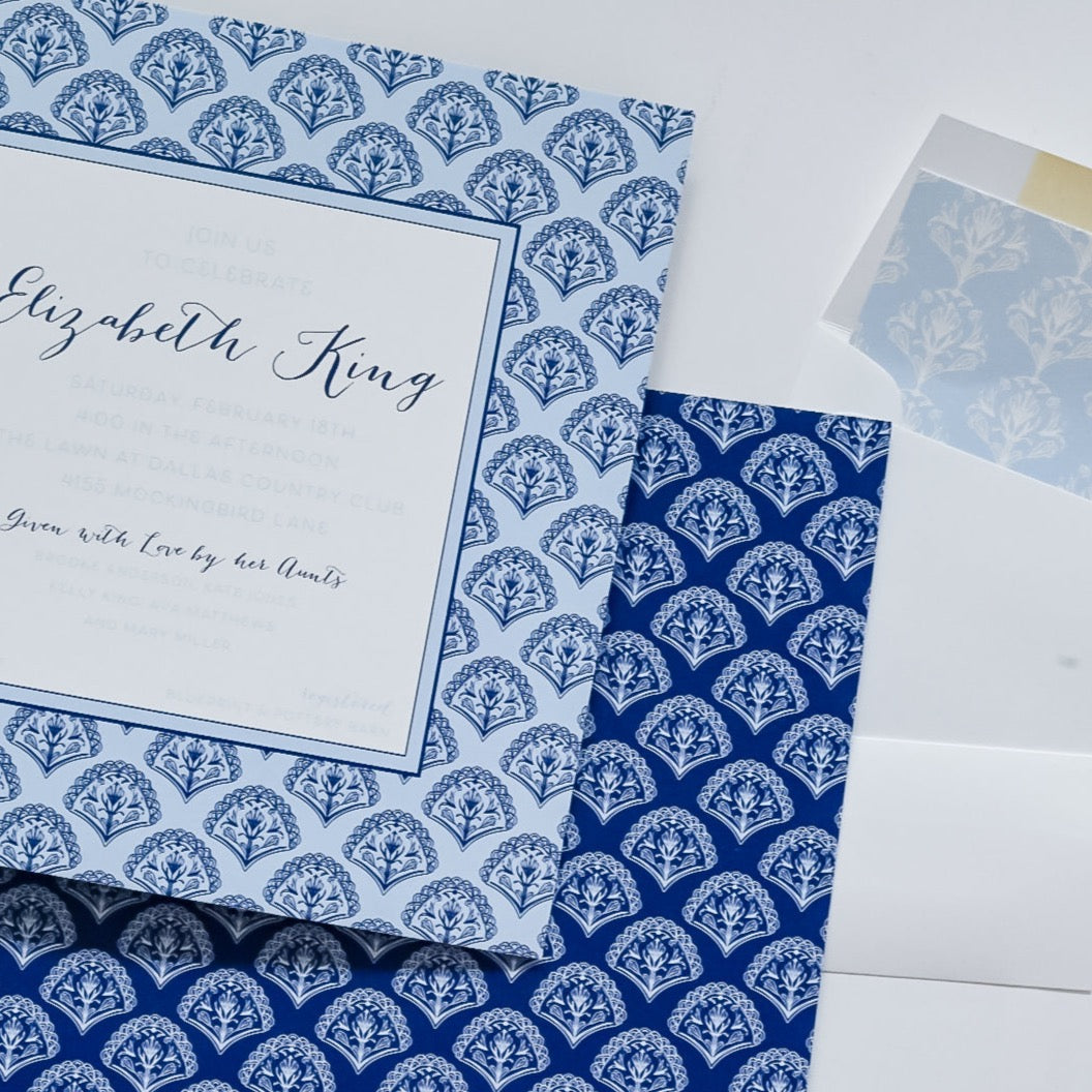 blockprint blue | invitation