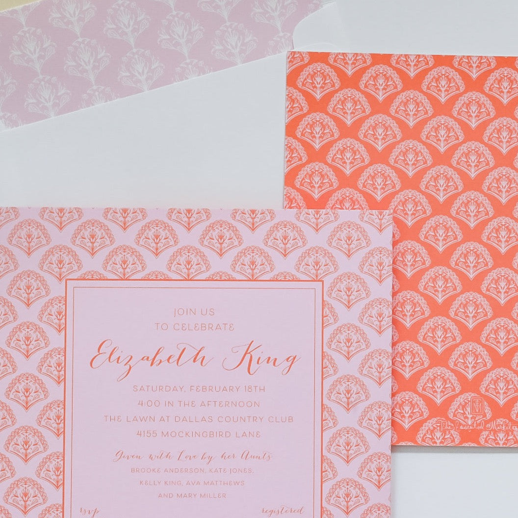 blockprint coral | invitation