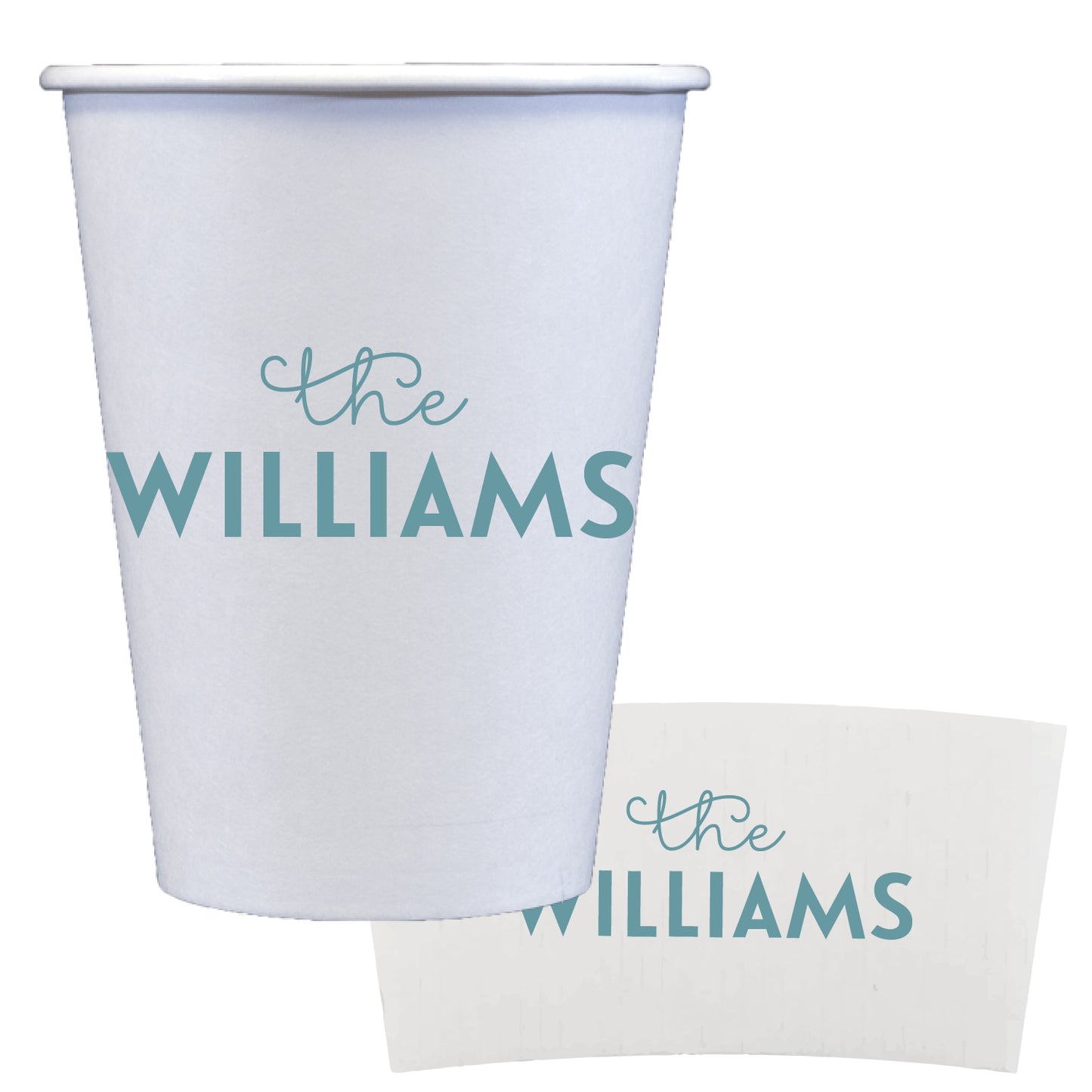the name 5 | coffee cups + sleeves