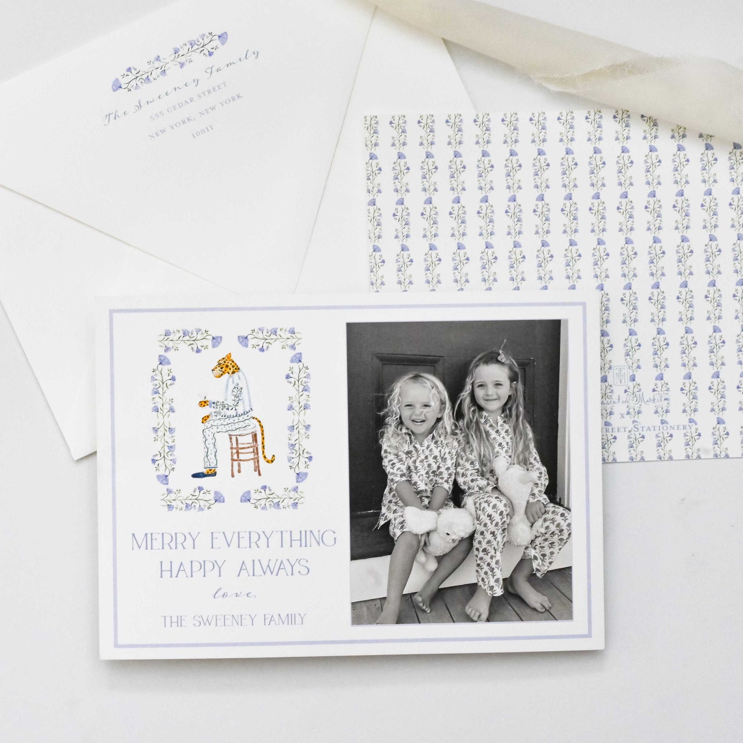 leopard | holiday card | cedar street stationery