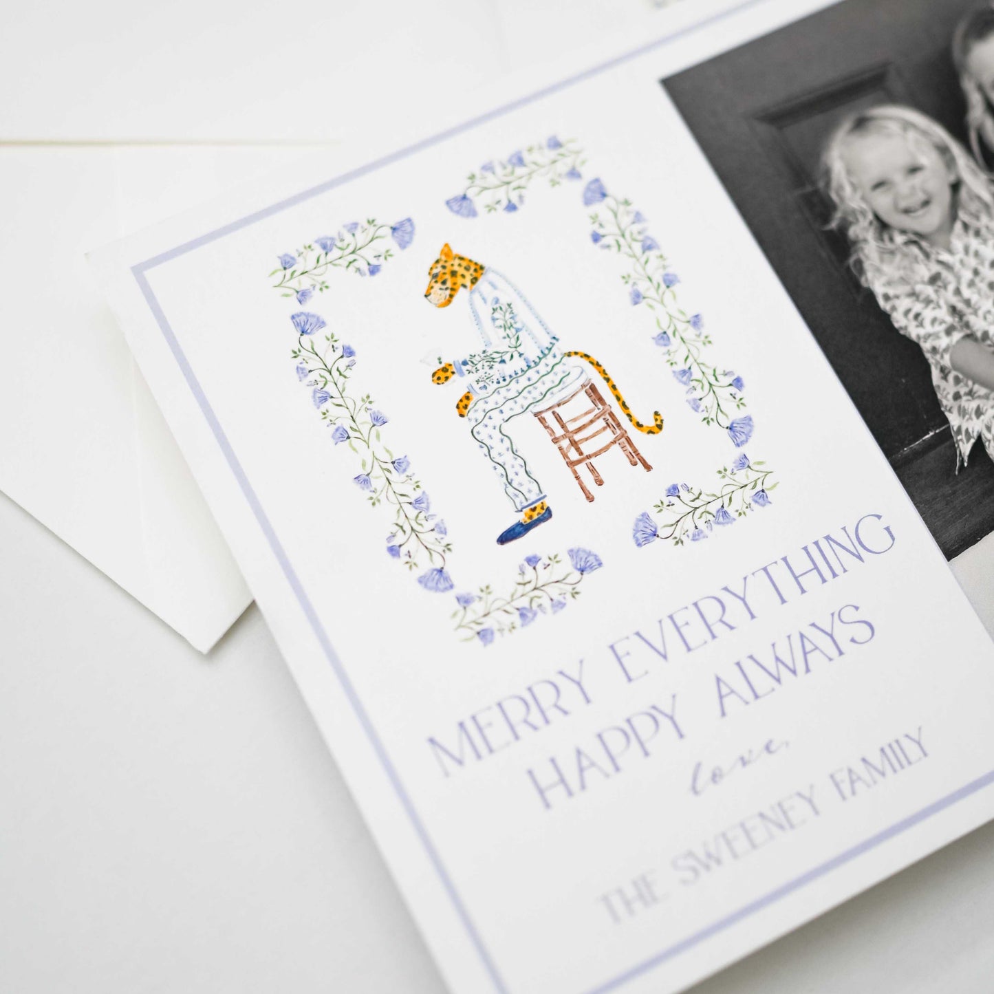 leopard | holiday card | cedar street stationery