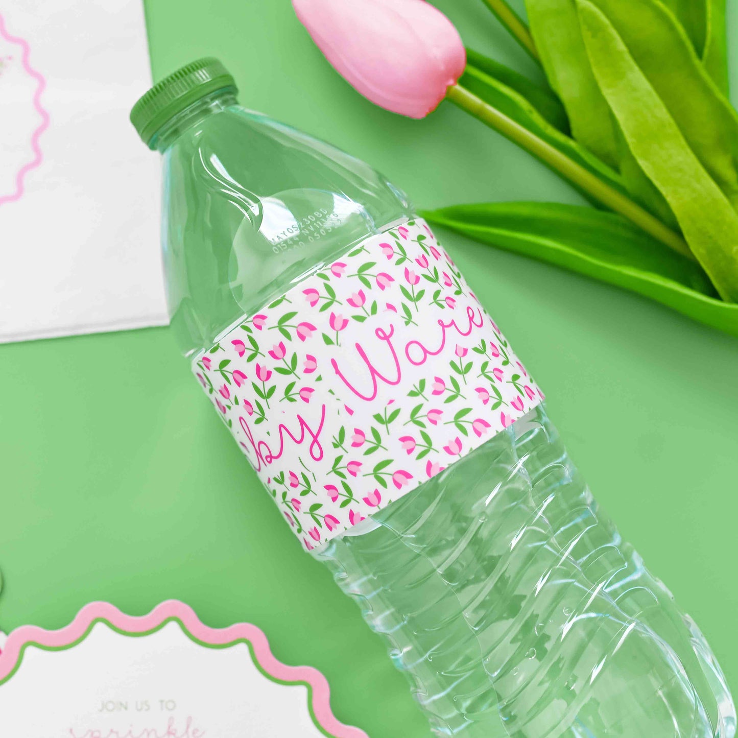 personalized lily waterbottle labels