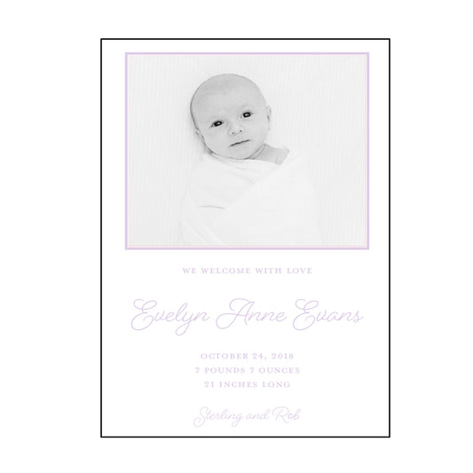evelyn | birth announcement