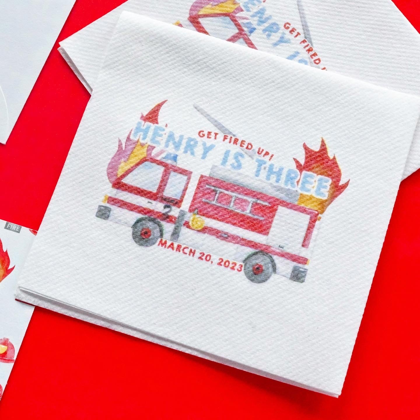 firetruck party | invitation