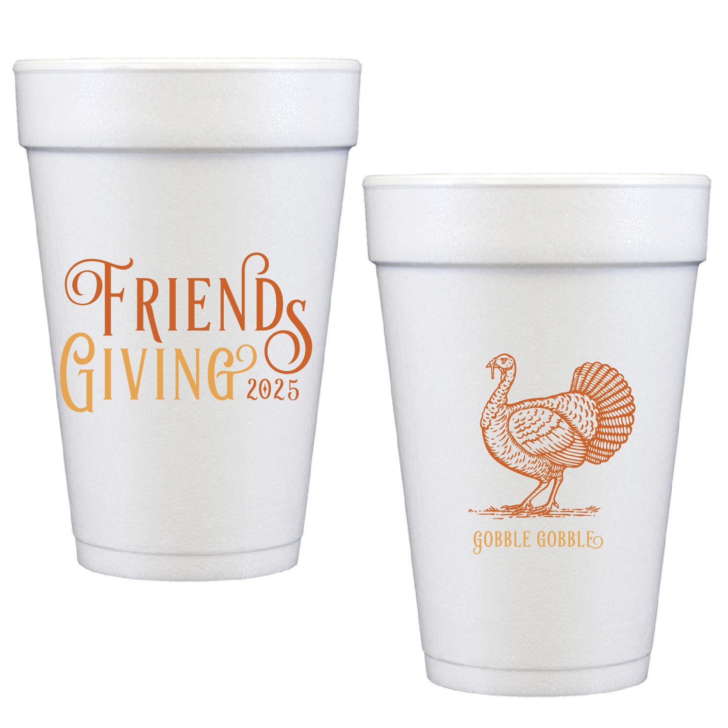 friendsgiving | styrofoam cups