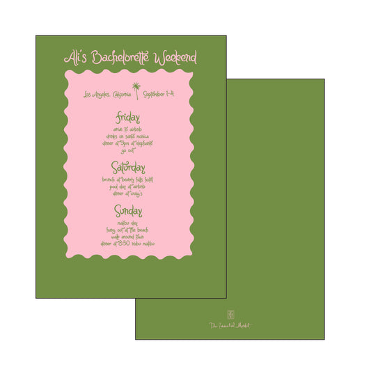 green border | itinerary