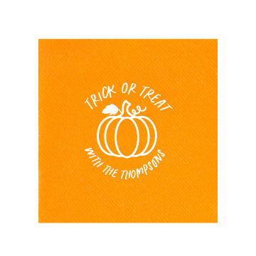 Personalized Pumpkin beverage napkins