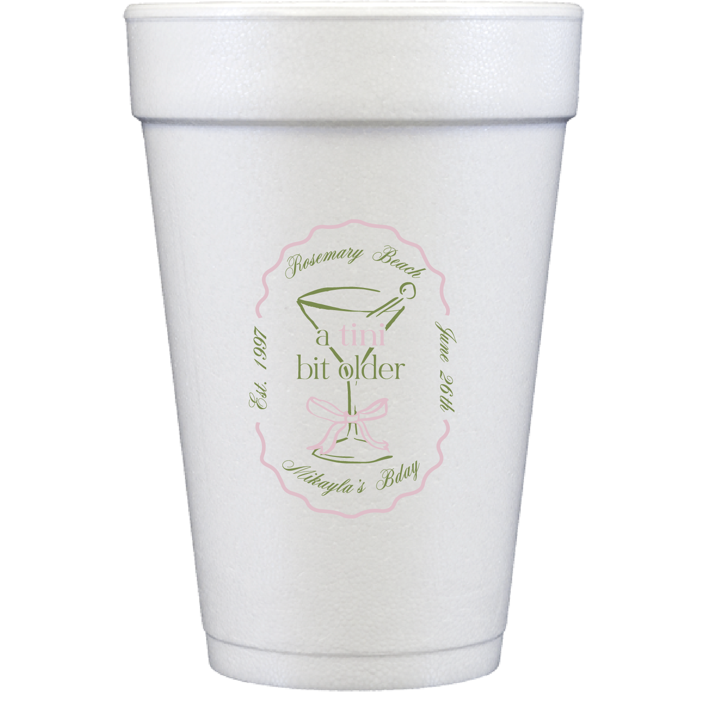 a tini bit older bow | styrofoam cups