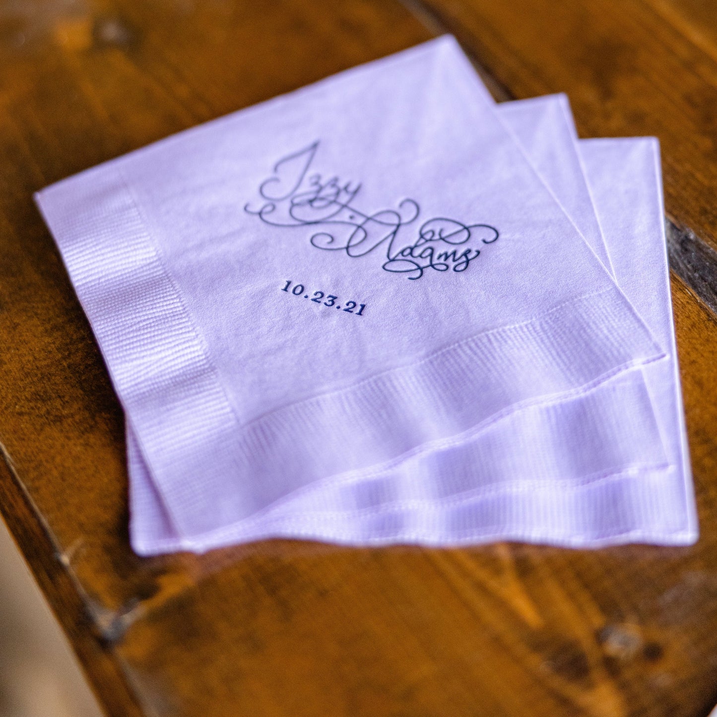 Personalized cocktail napkins