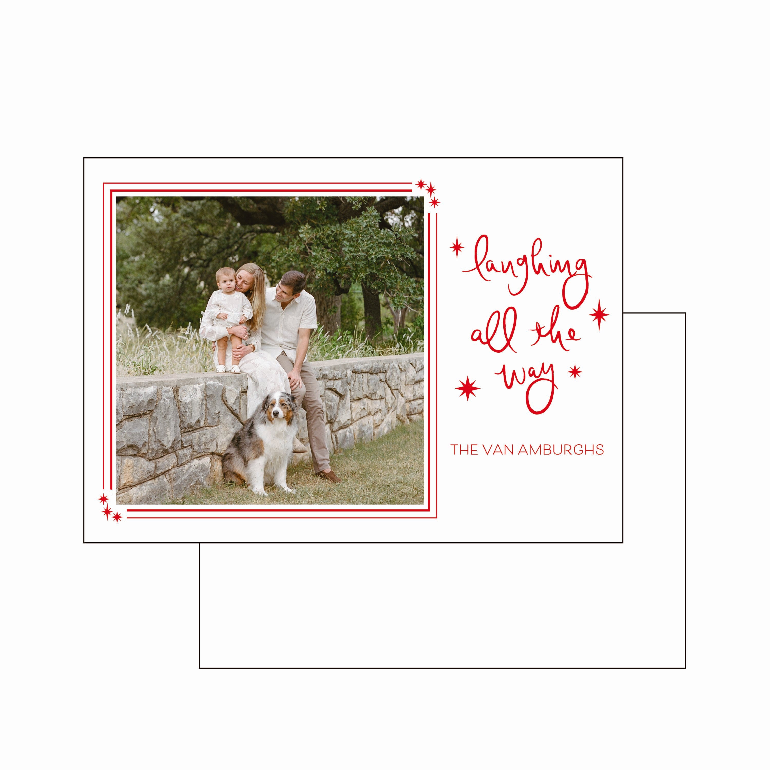 laughing all the way | holiday card | letterpress