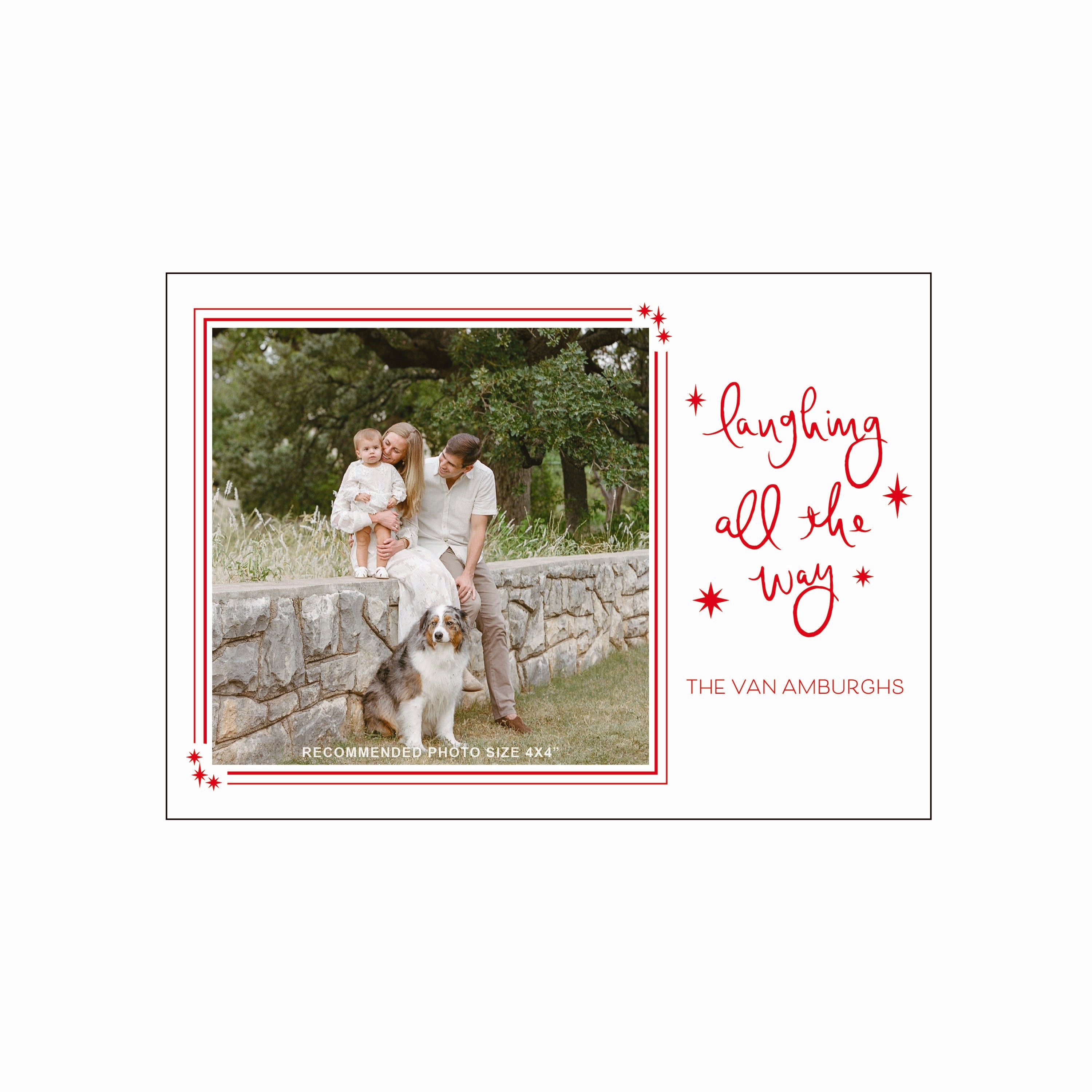laughing all the way | holiday card | letterpress