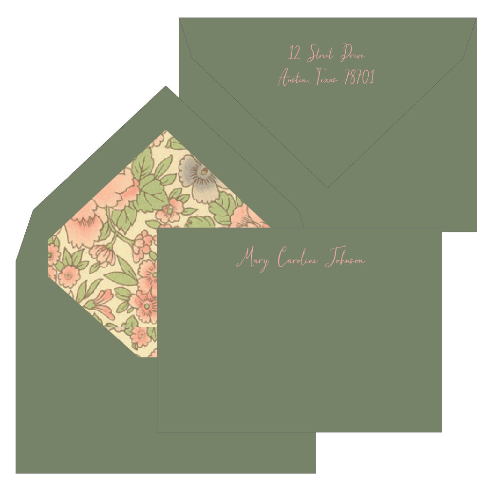 engraved personal stationery by the essential market