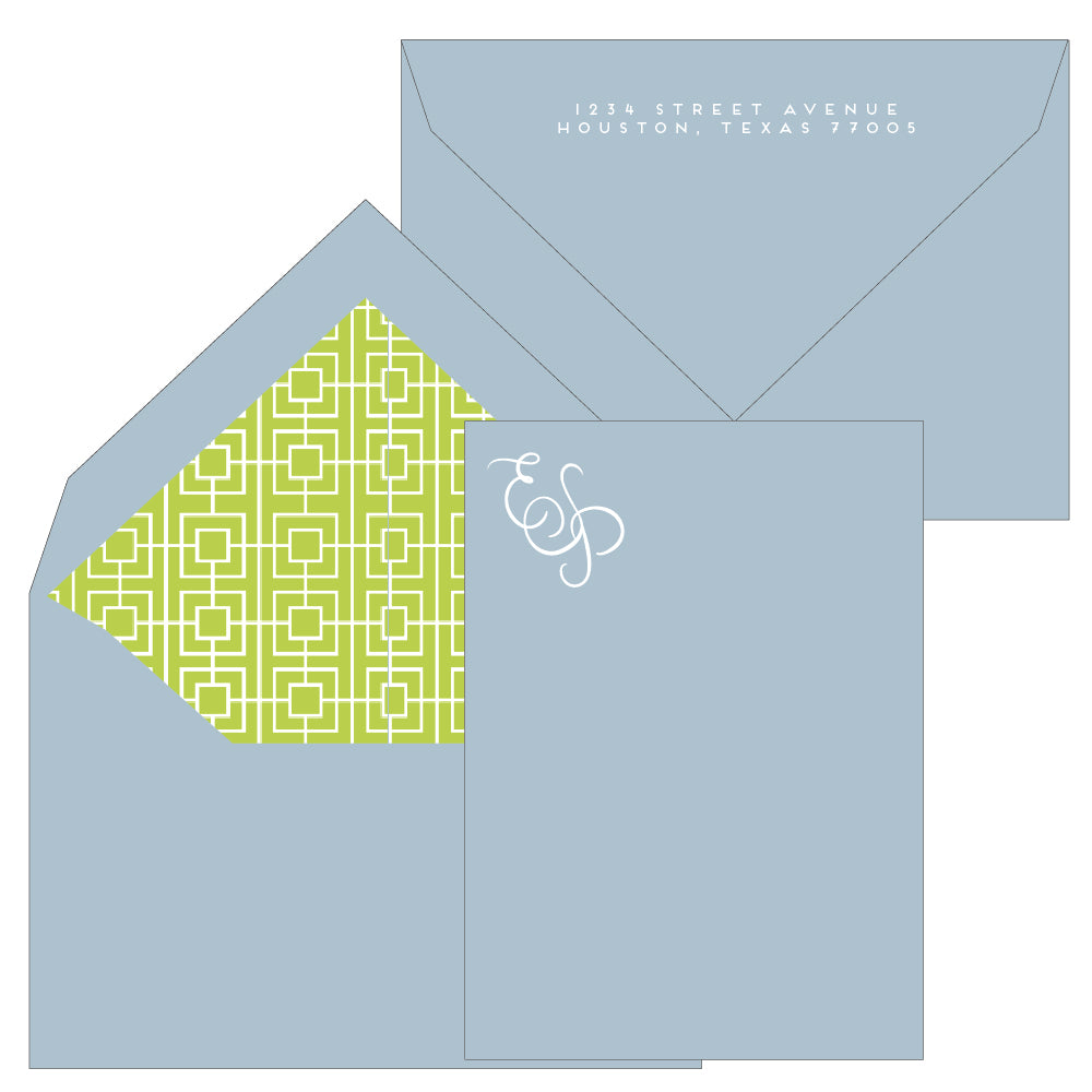 engraved personal stationery by the essential market