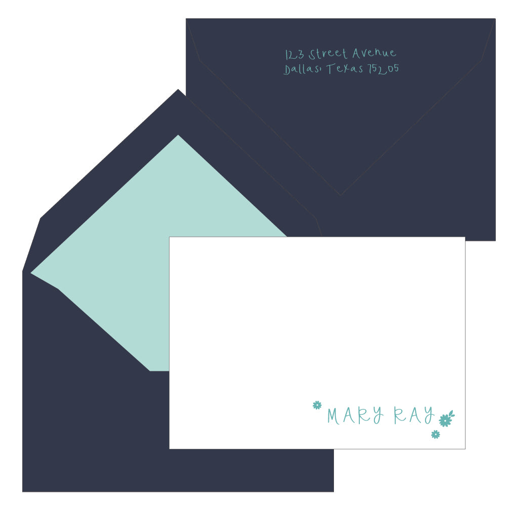 engraved personal stationery by the essential market