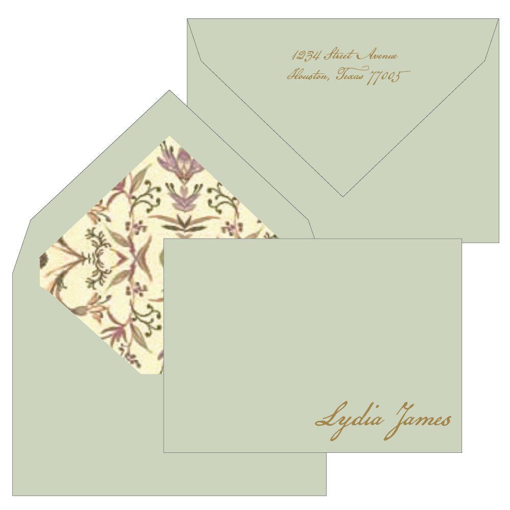 engraved personal stationery by the essential market