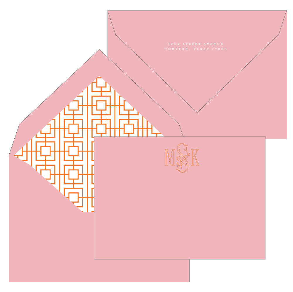 engraved personal stationery by the essential market