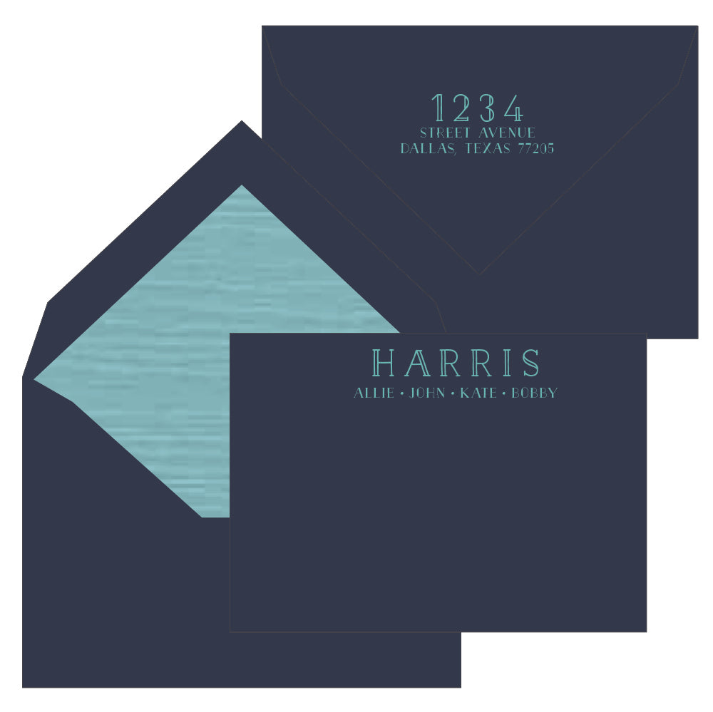 engraved personal stationery by the essential market