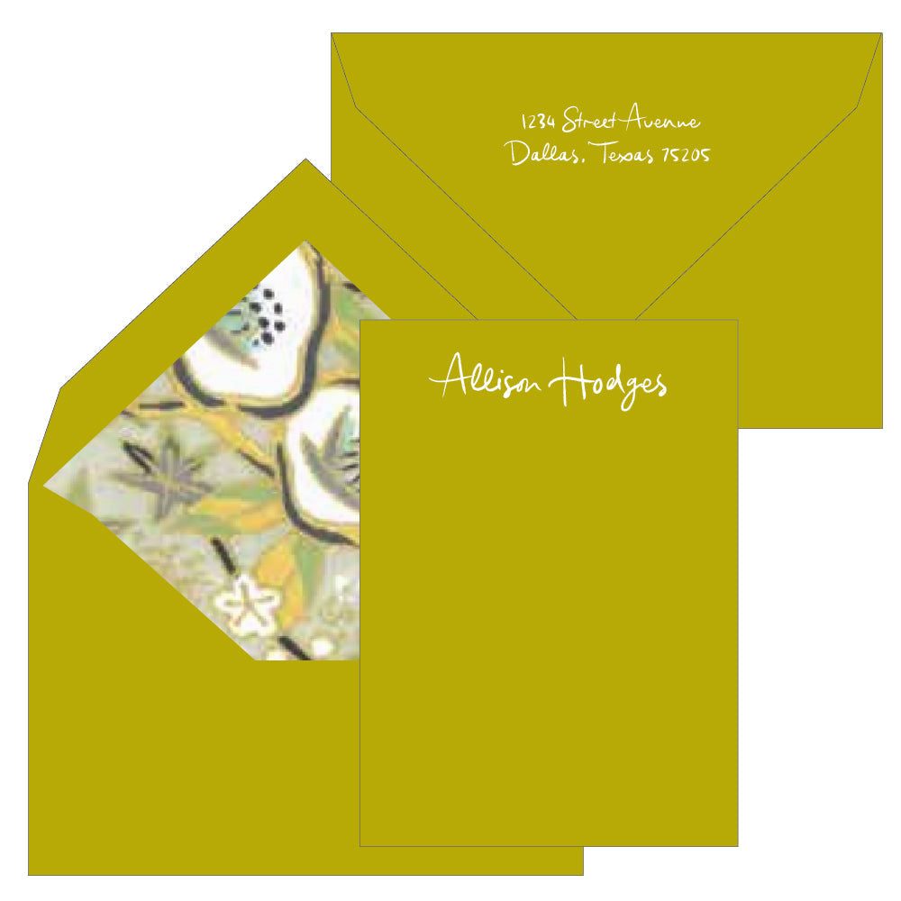 engraved personal stationery by the essential market