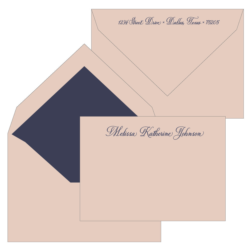 engraved personal stationery by the essential market