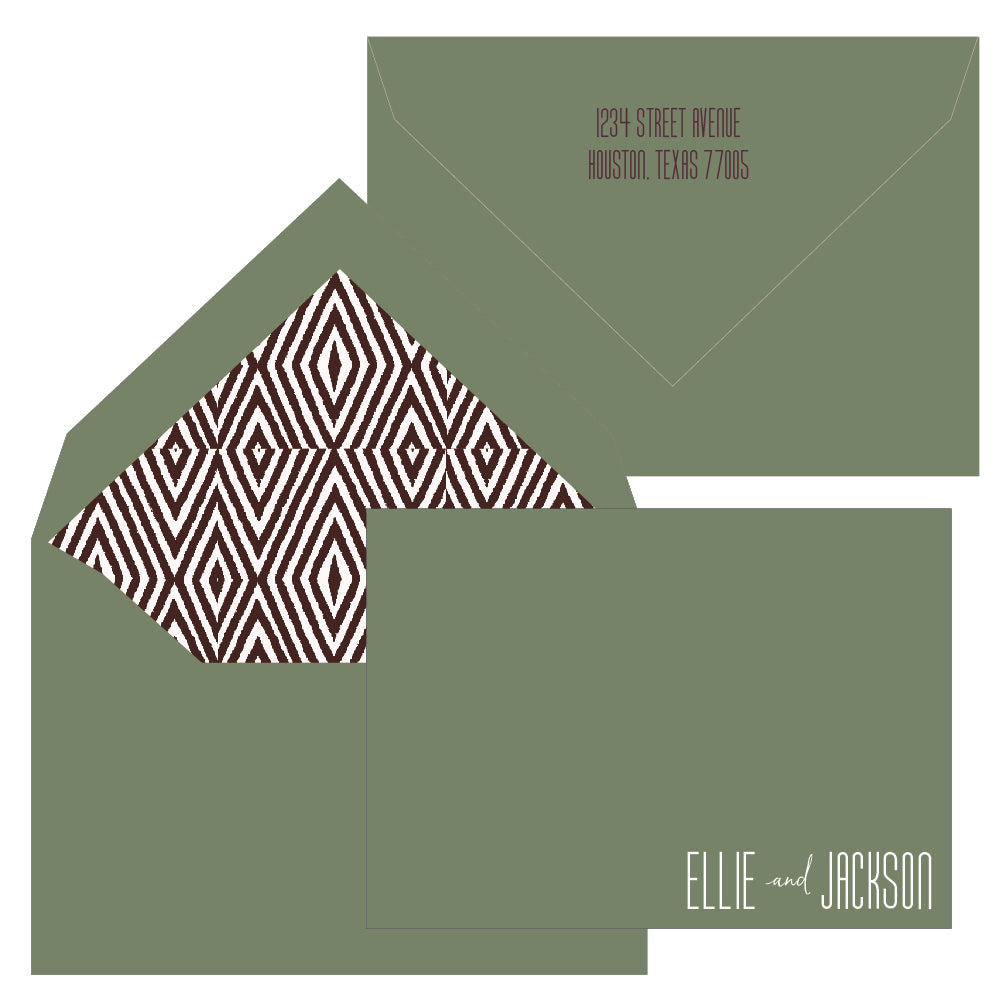 engraved personal stationery by the essential market