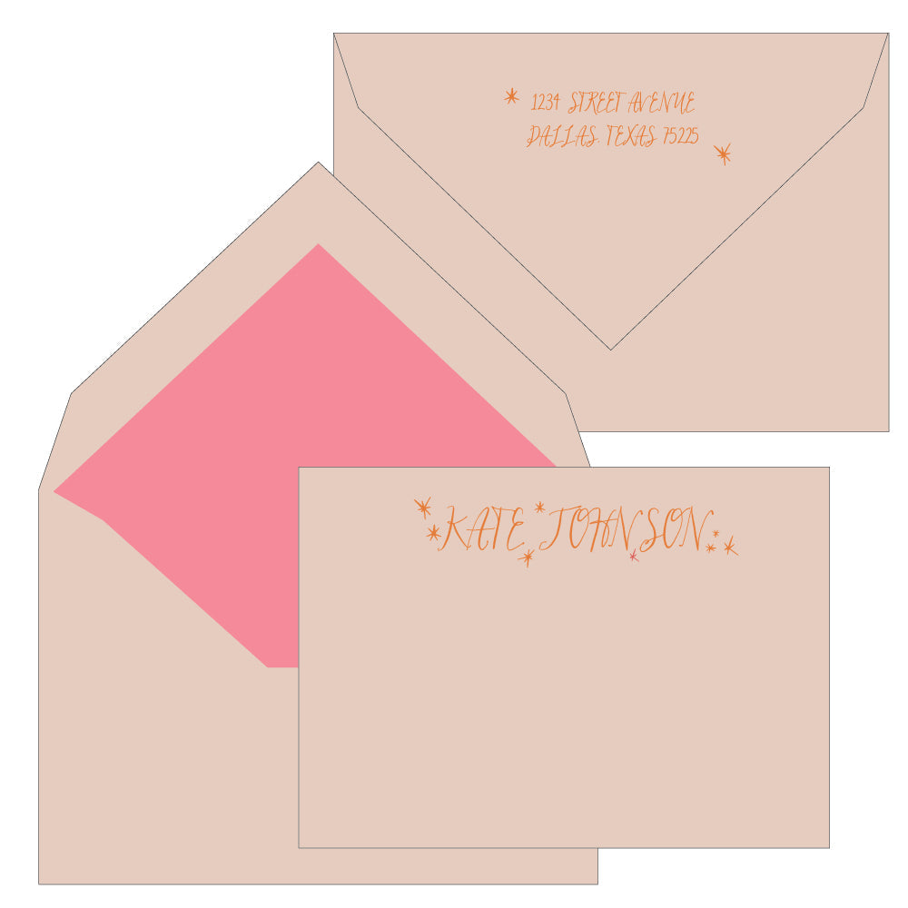 engraved personal stationery by the essential market