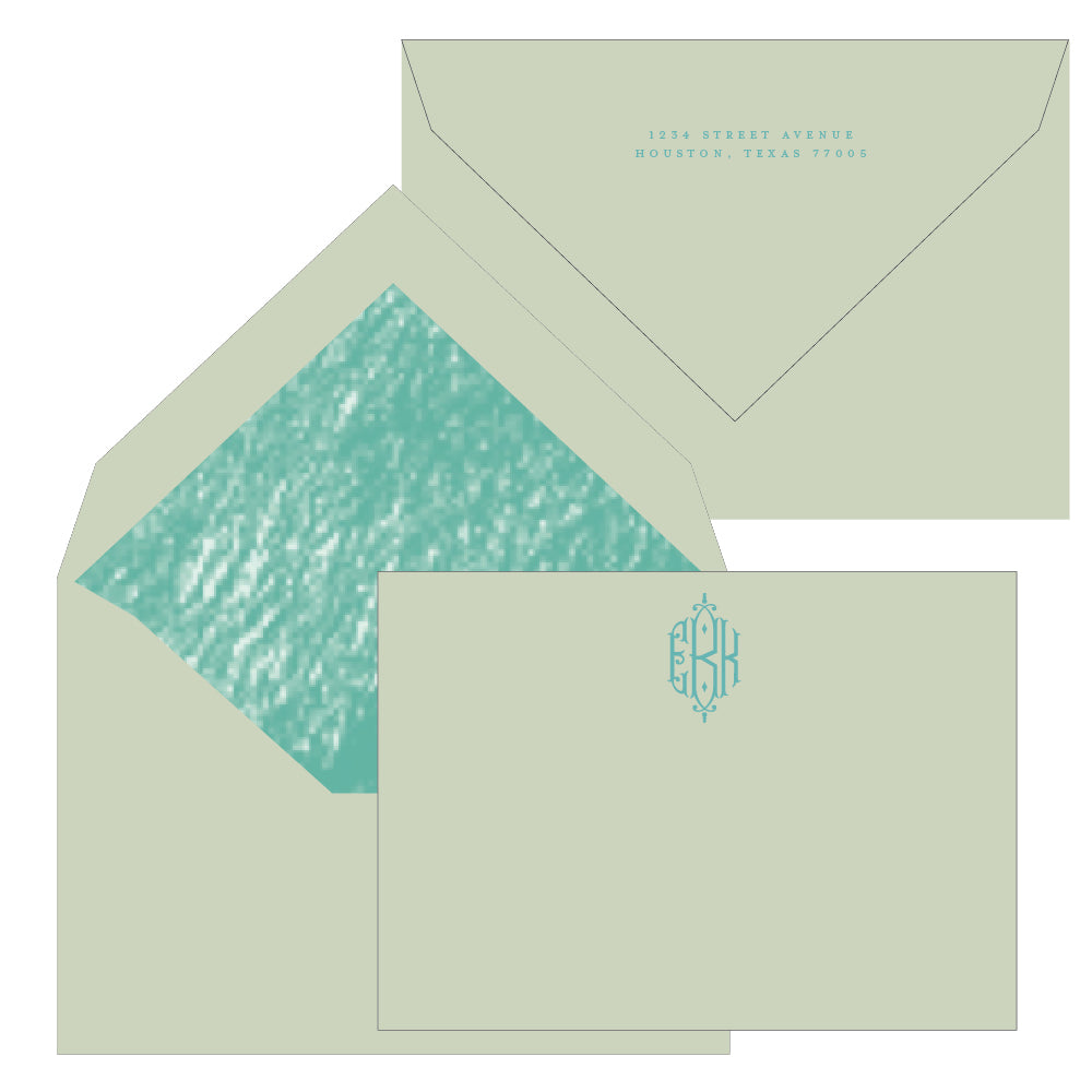 engraved personal stationery by the essential market