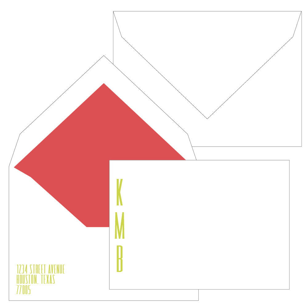 engraved personal stationery by the essential market