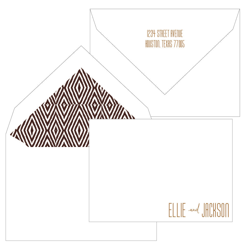 engraved personal stationery by the essential market