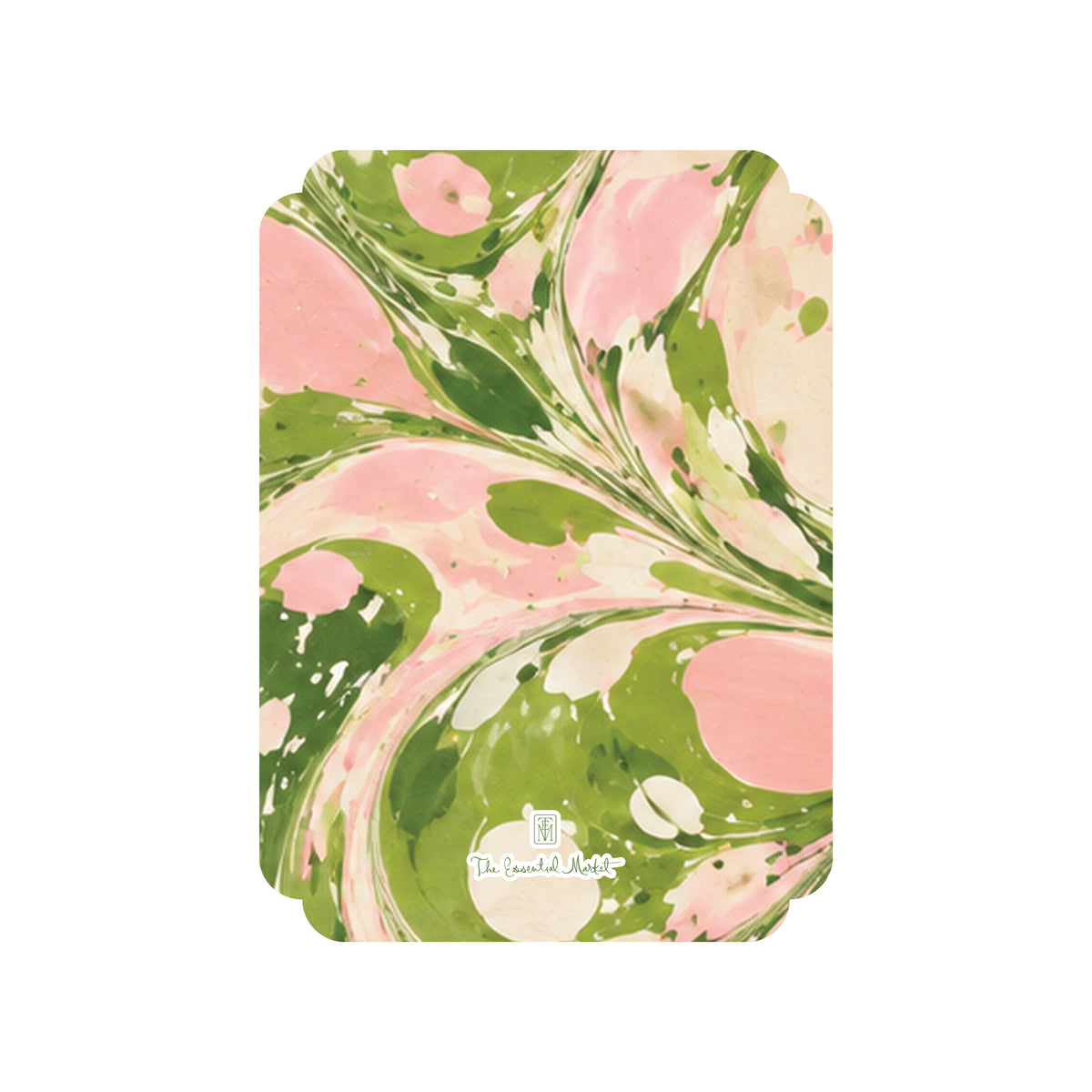 merry everything marble | holiday card | flat print | die-cut shape