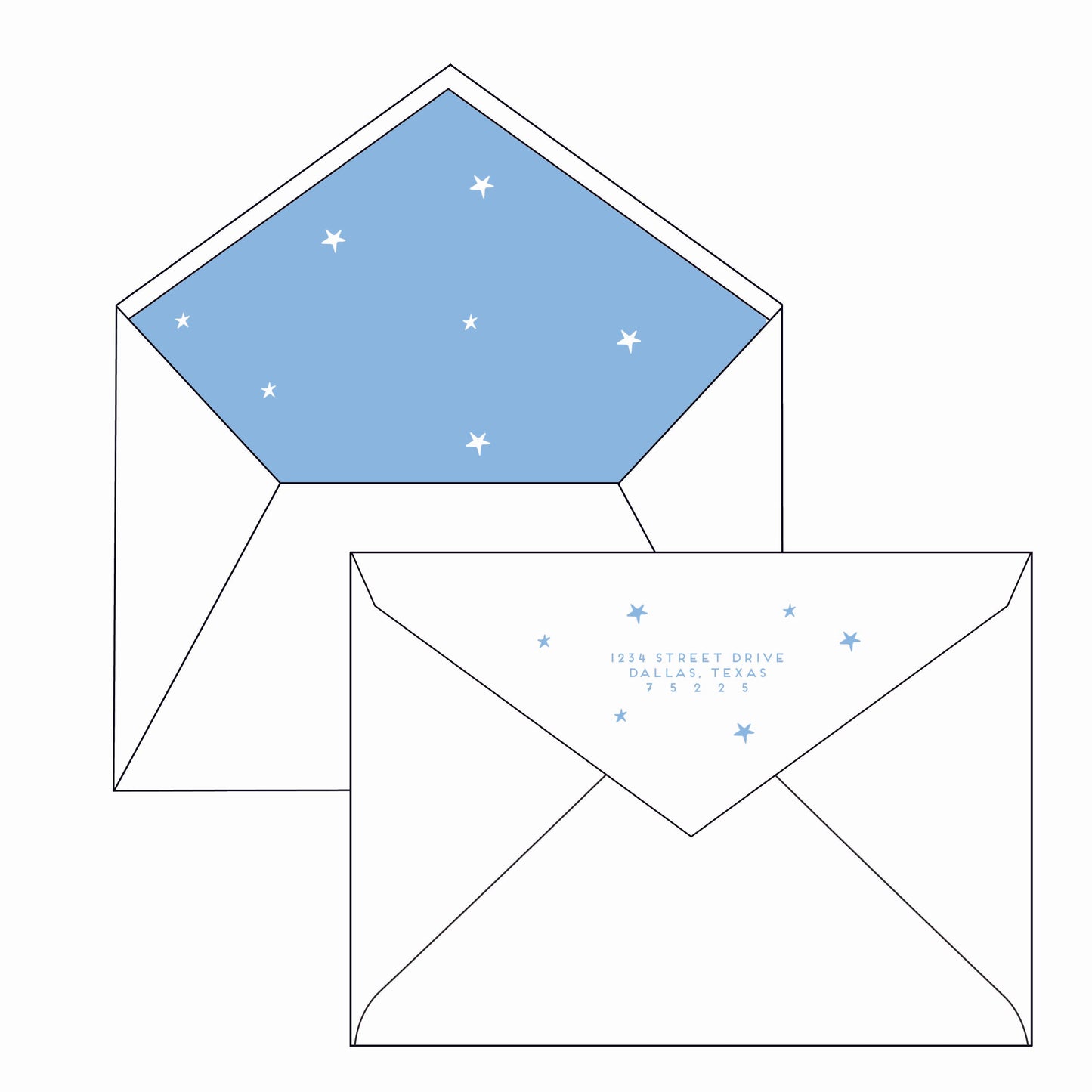 merry star | holiday card | letterpress