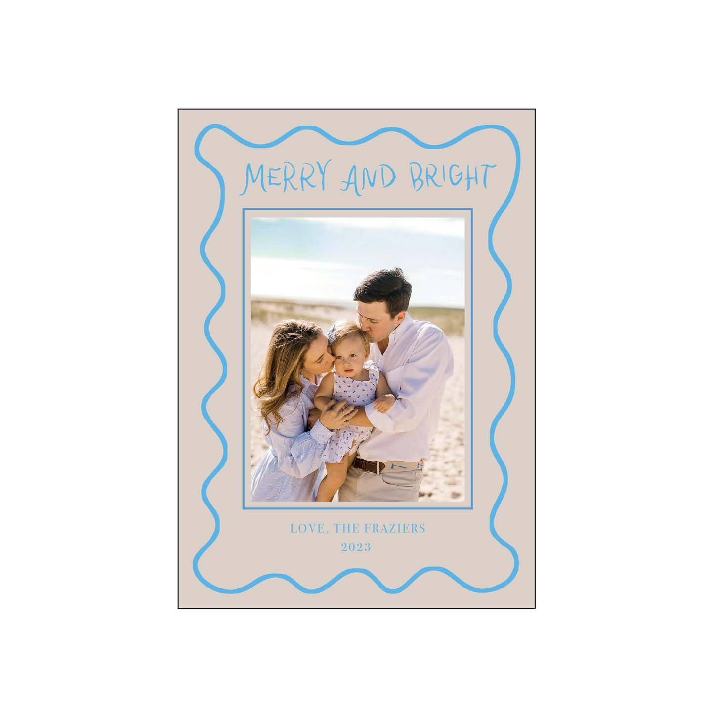 merry and bright hand lettering | holiday card | foil-stamped