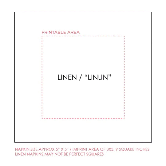 beverage napkins printing area