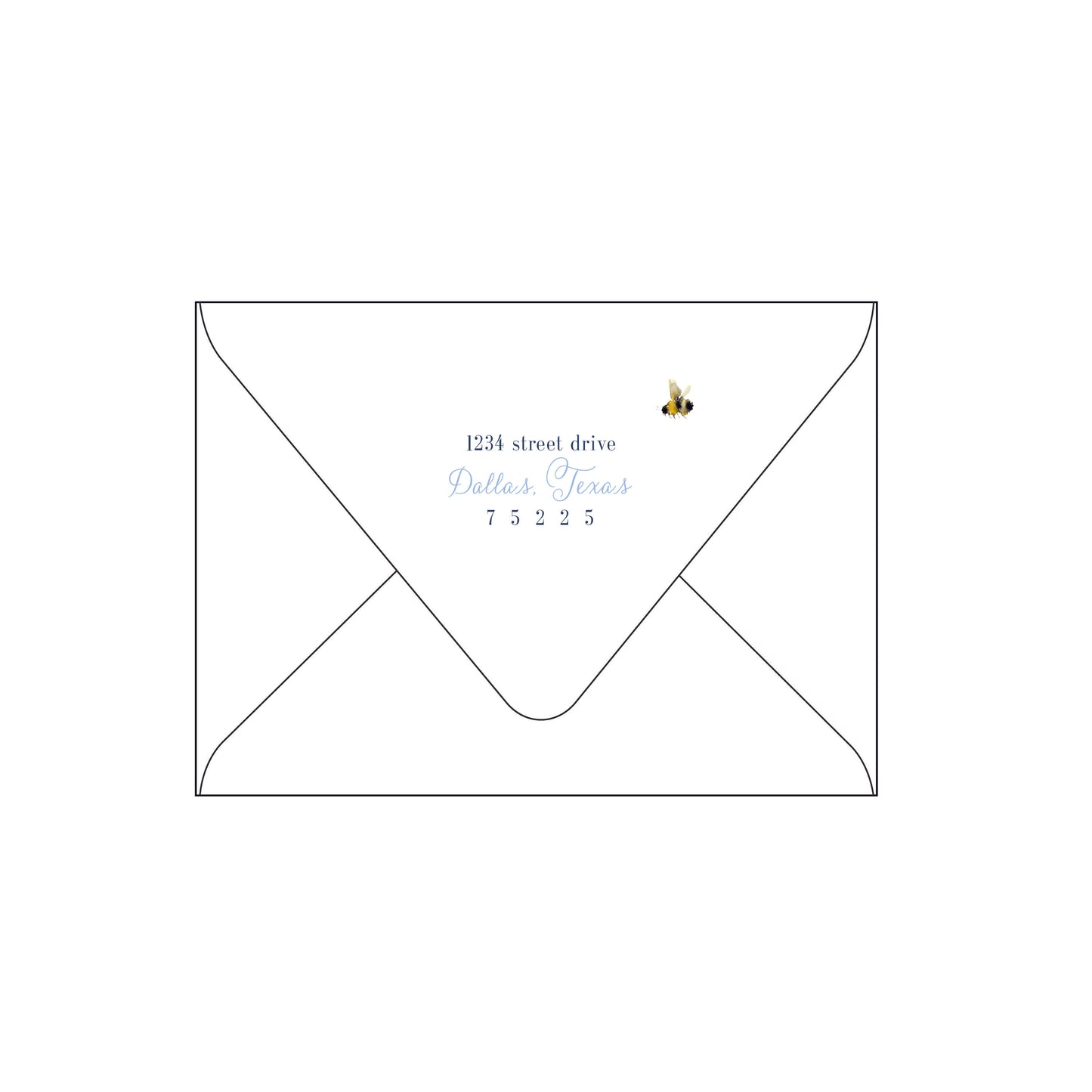 blue florals | invitation