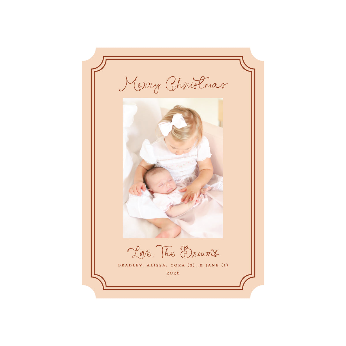 patterned christmas | holiday card | flat print | die-cut shape